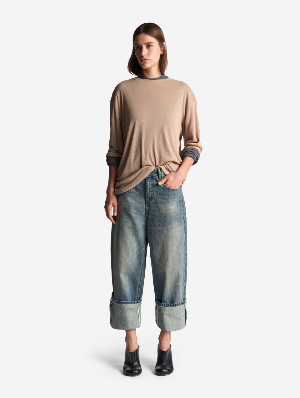 Тонкий трикотажный лонгслив, фото 1