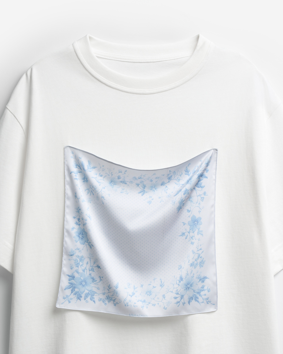 Футболка с цветочным платком, фото 7