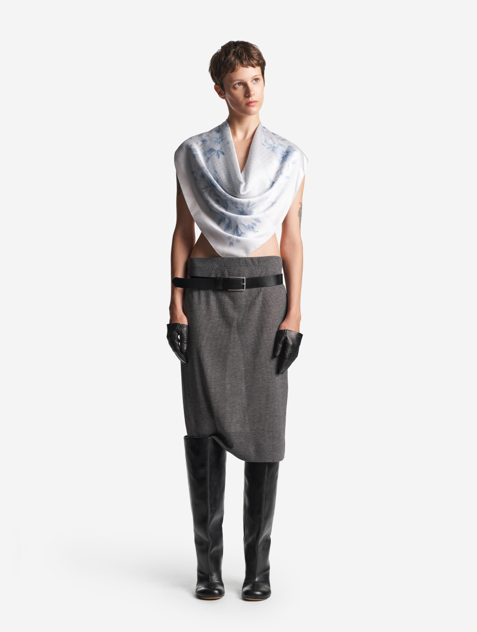 Тонкая трикотажная юбка-карандаш, фото 10