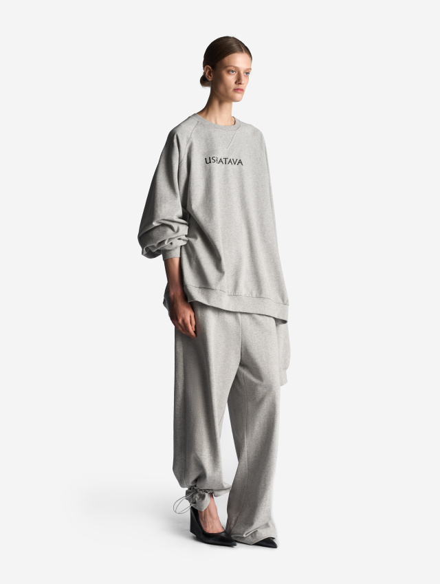 Прямые трикотажные брюки