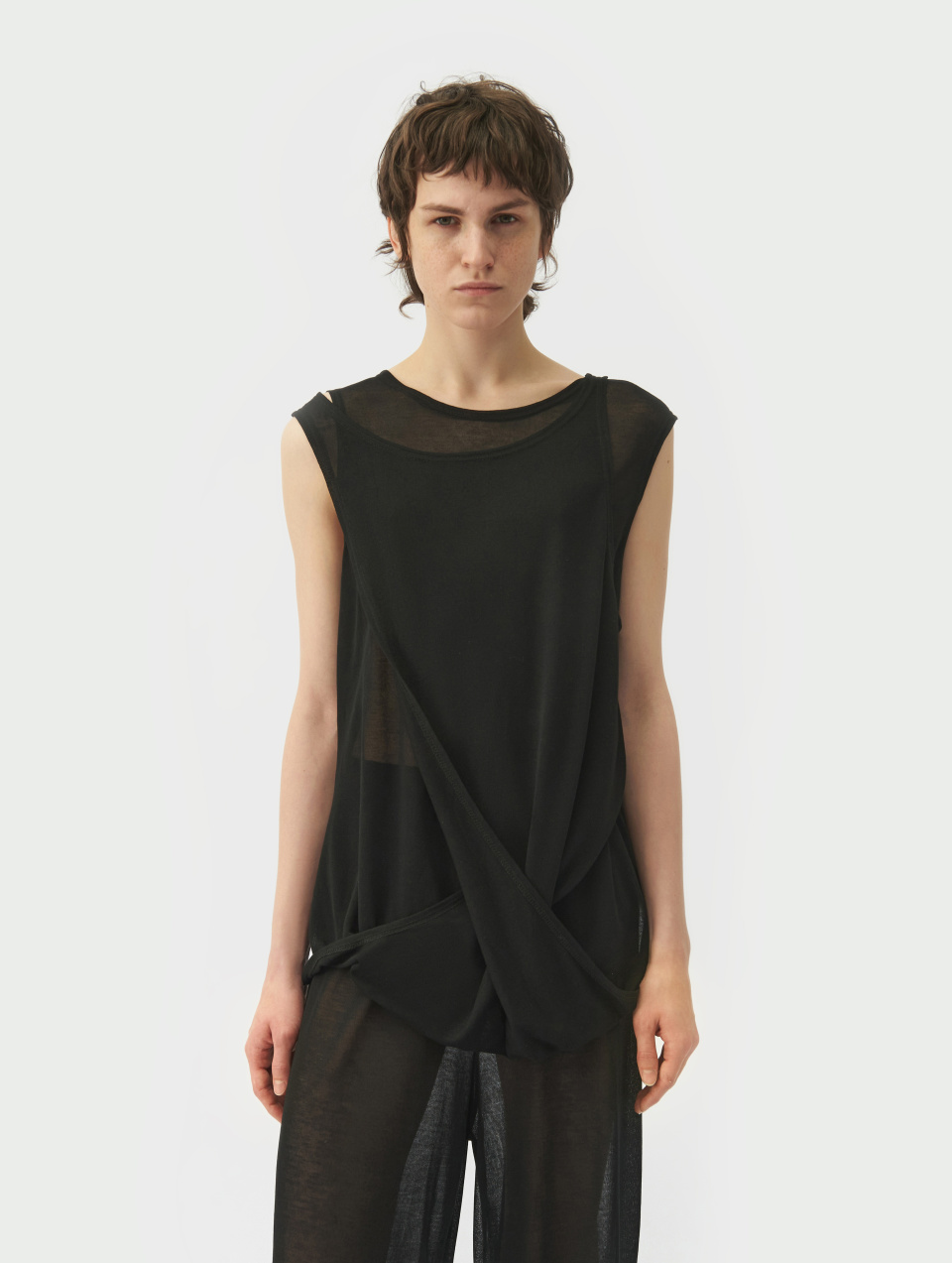 Двойная майка с твистом из лапши, фото 1