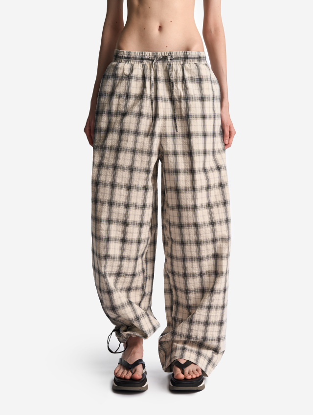 Брюки Baggy из жатого ситца 