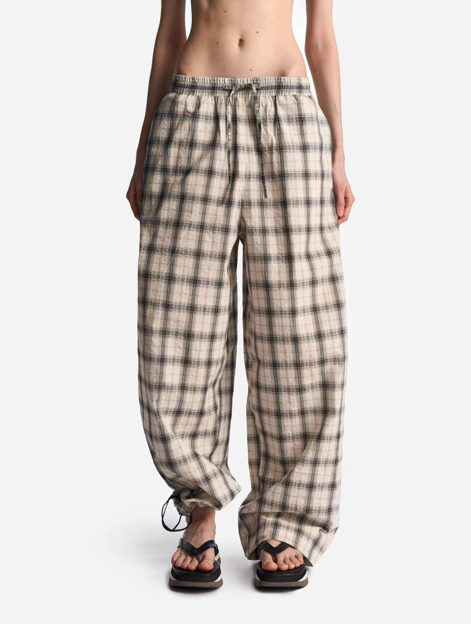 Брюки Baggy из жатого ситца , фото 1