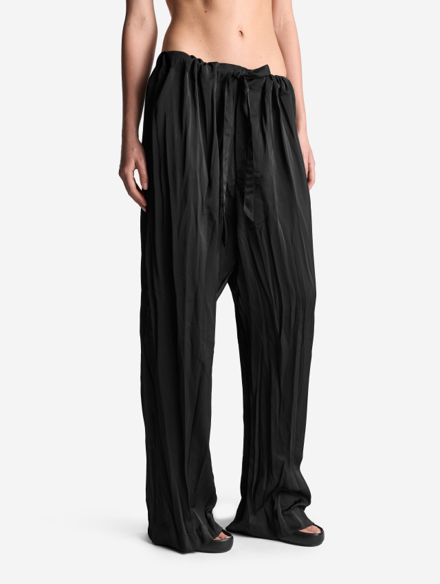 Брюки на шнурке из атласа