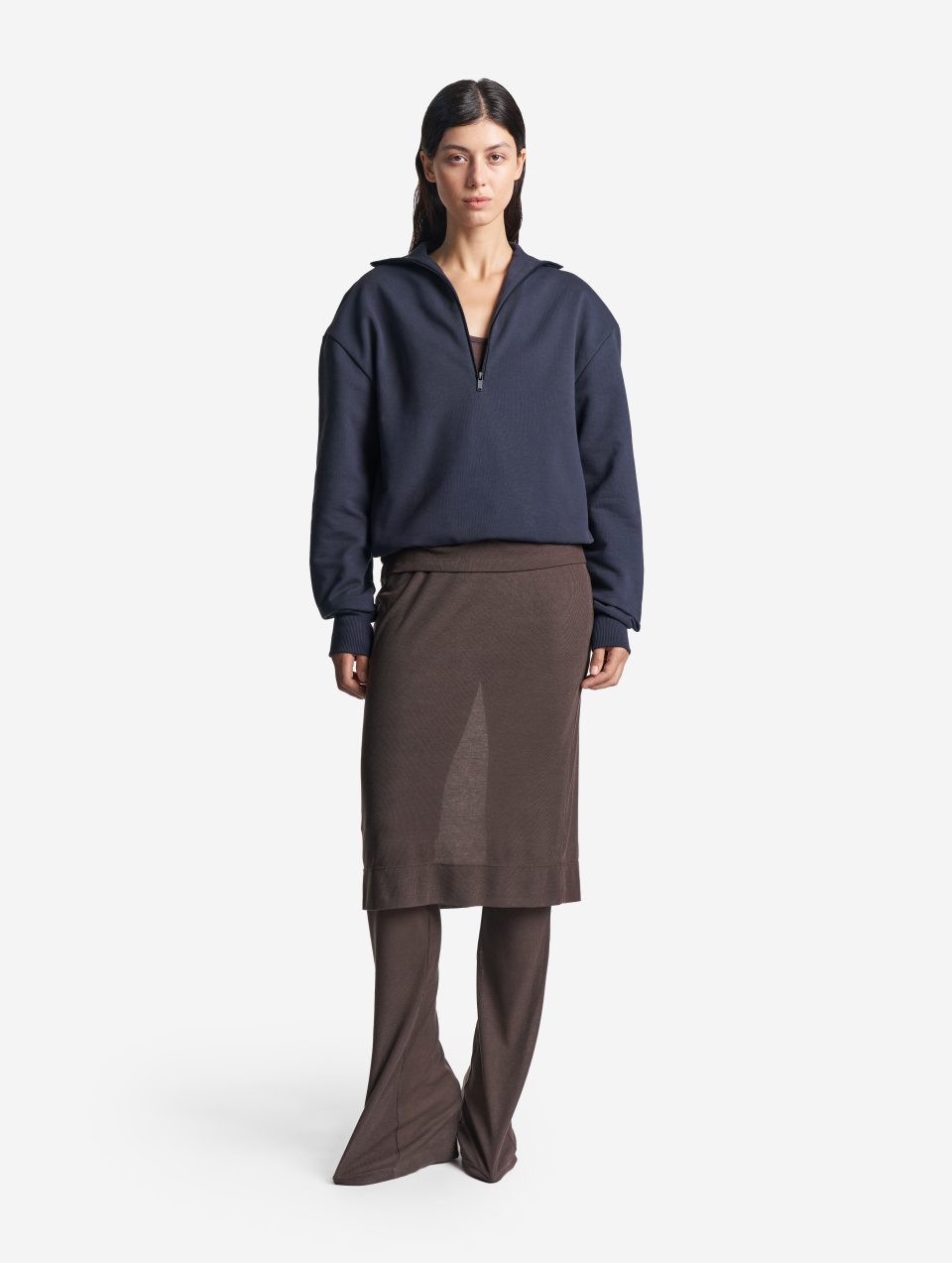 Тонкая трикотажная юбка-карандаш, фото 8