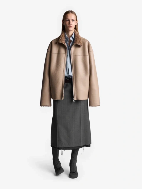 Двухсторонняя куртка-дубленка, фото 2