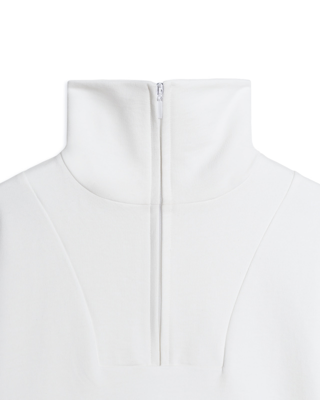 Свитшот с воротником на молнии